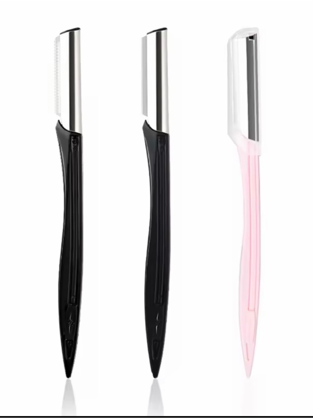 Women's Facial Razor Trio - Black & Pink Precision Dermaplaning Razors
